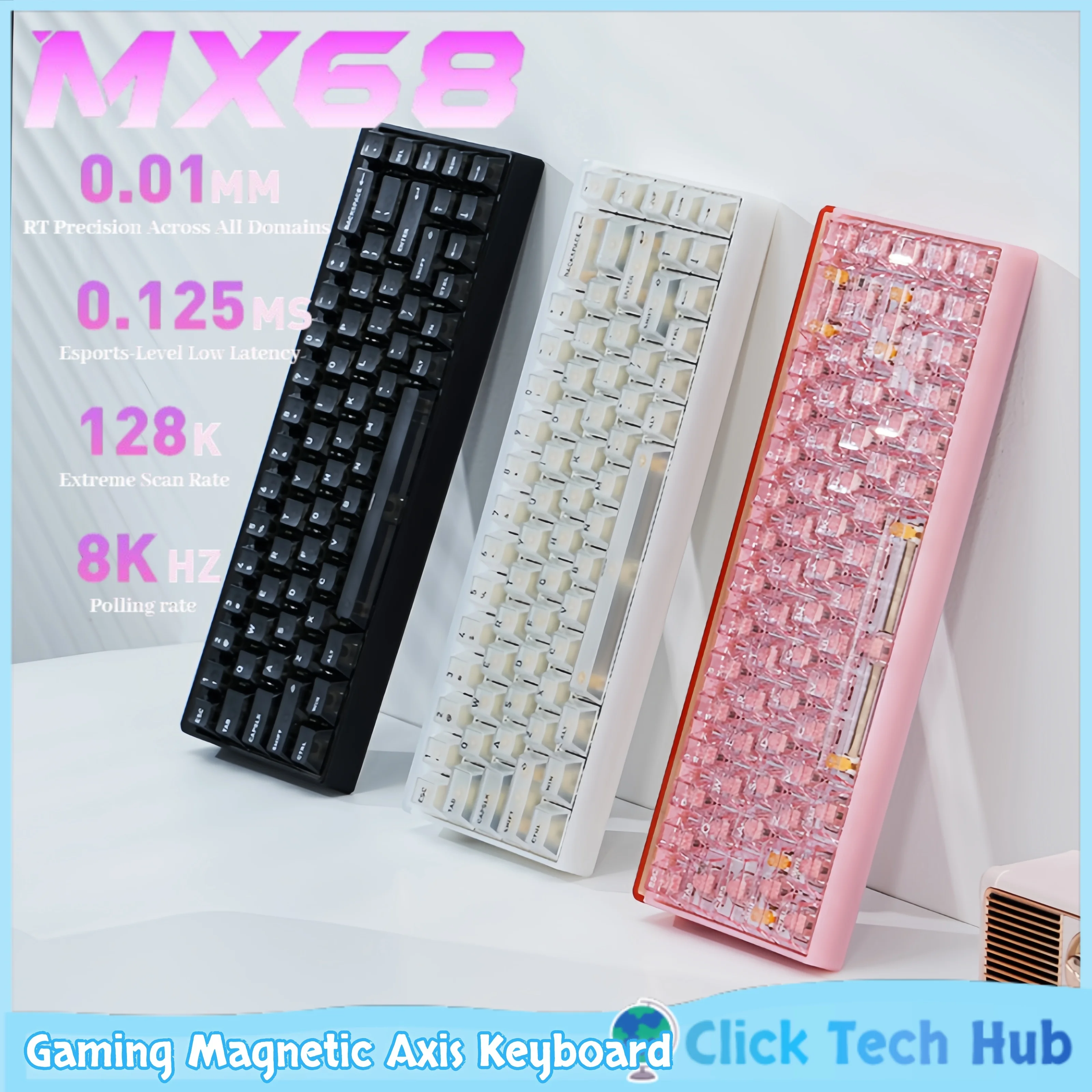 

Mx68 Gaming Magnetic Axis Keyboard Rgb 0.01mm 8k Kaihua Gaming Dedicated Wired Desktop Computer Customization Valorant