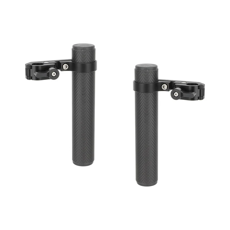 Suitable For 15mm Rod Clamp Side Handle Grip, Carbon Fiber Handgrip for Camera Monitor Cage, 1 Pair