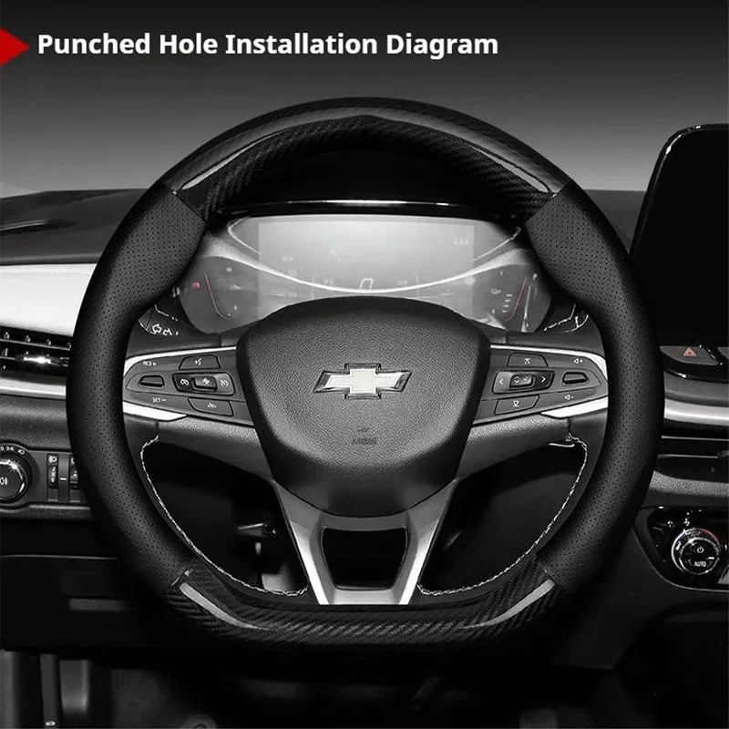 For Chevrolet Aveo Bolt Onix Cruze Spark Cavalier Colorado Lacetti Trailblazer Silverado Tahoe Traverse Car Steering Wheel Cover