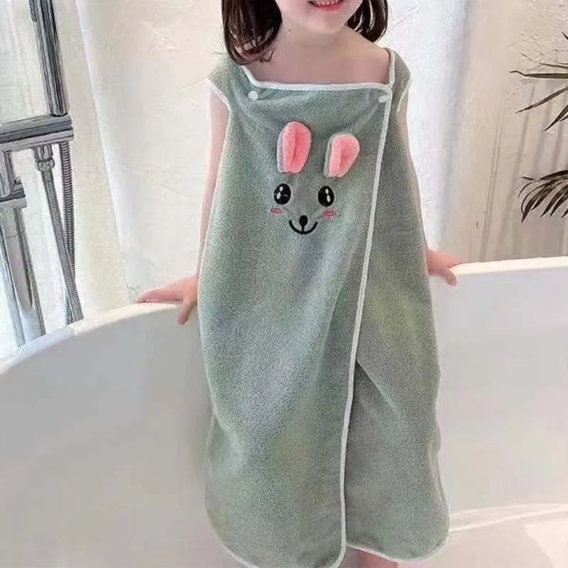 새로운 휴대용 흡수성 어린이 샤워 드레스 타월