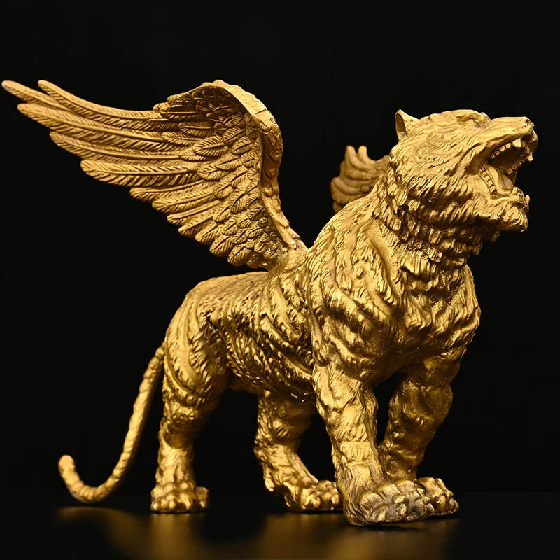 

Tiger ornament Pure copper Flying Tiger Adds Wings Like a Tiger Zodiac Tiger Home and office decoration