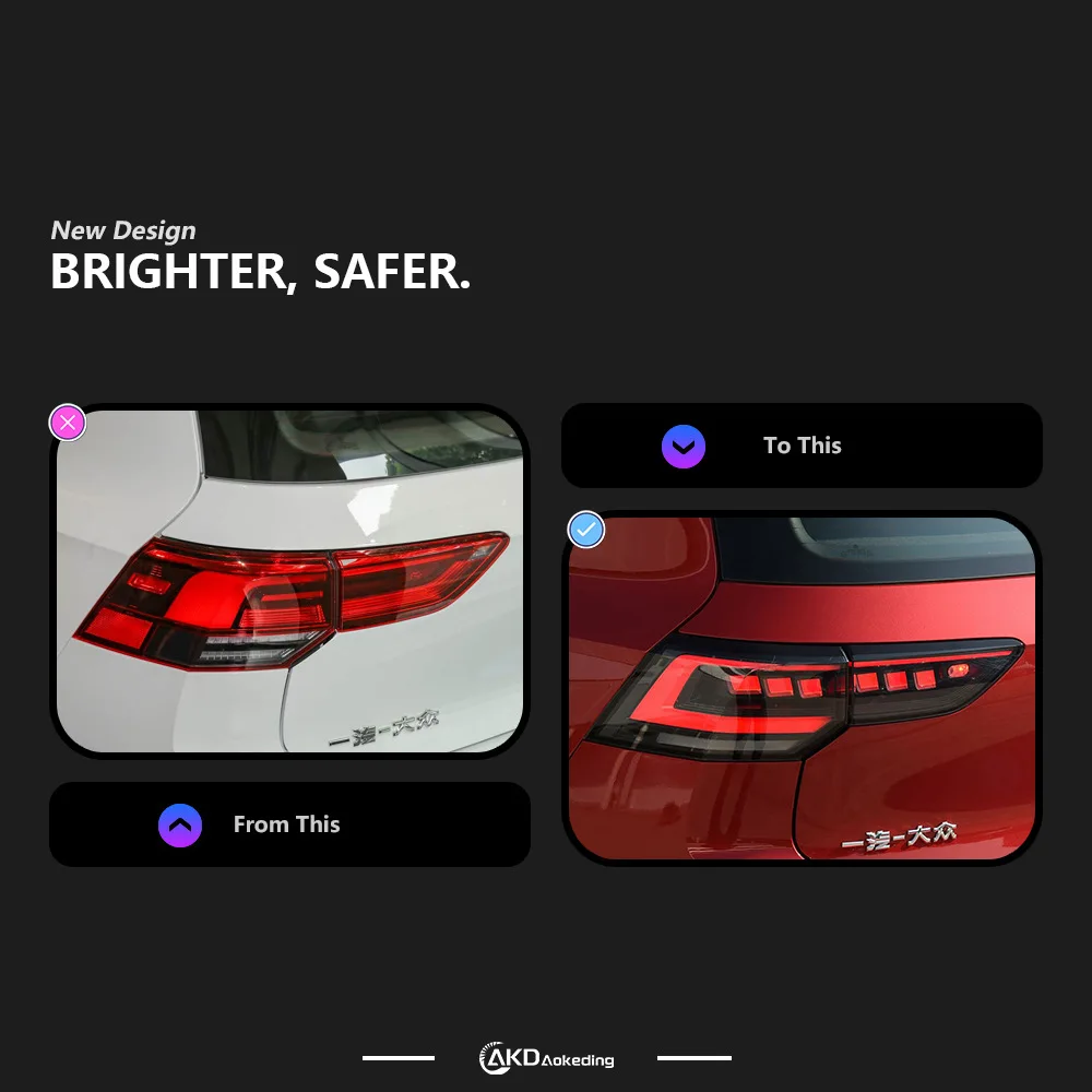 

Suitable for Golf 8 to 8.5 taillight upgrade assembly modified LED running lights, brake lights, running water turn signals