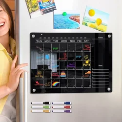 Erasable Whiteboard Magnetic Weekly Planner Clear Fridge Memo Board Acrylic Transparent Calendar School Equipment For Children