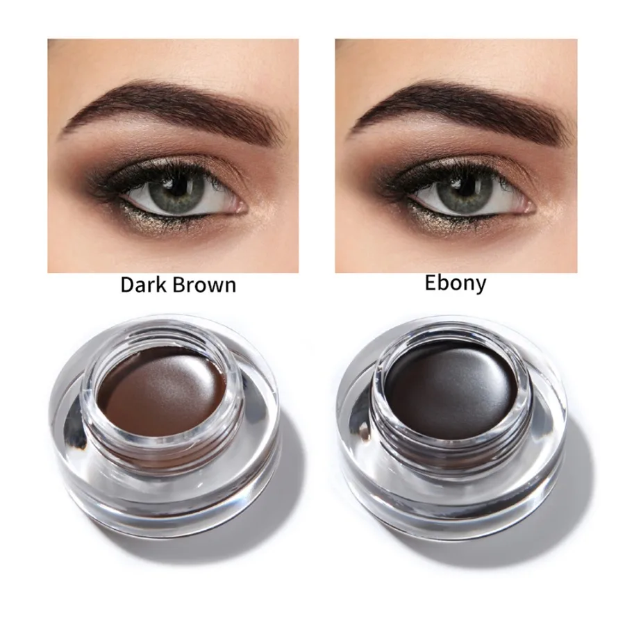 Custom 5colors Waterproof Eyebrow Pomade 24h Lasting Creamy Texture Easy To Wear Eye Brow Tint Enhancers Cosmetics Makeup