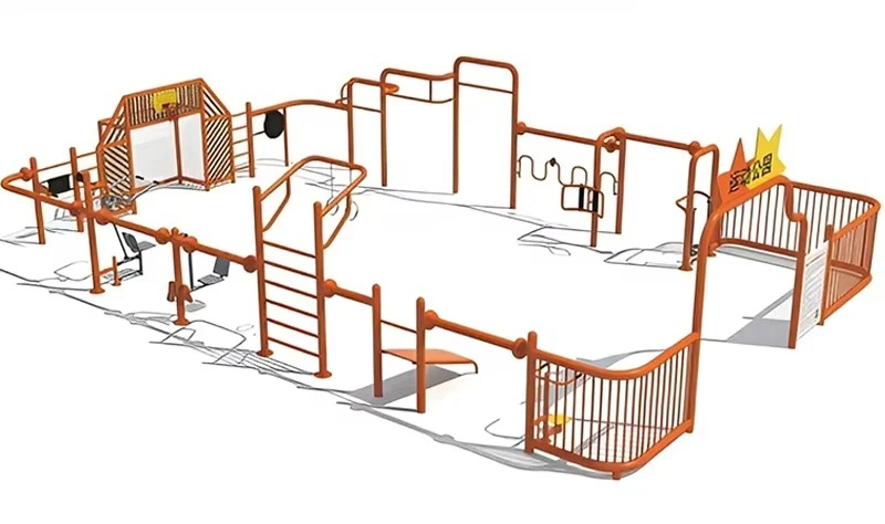 Kids Amusement Playground Outdoor Large Multi  Fitness Equipment Durable Galvanized Steel Eco-Friendly for Playhouse Kids Park