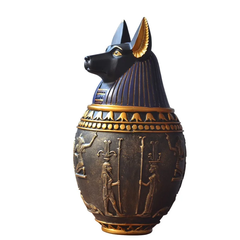 Pet Ashes Urn Gel, Mini Cat Urn Egyptian for Ashes, Personalized Funeral Urn for Human Cremation, Funerary Pet Keepsake