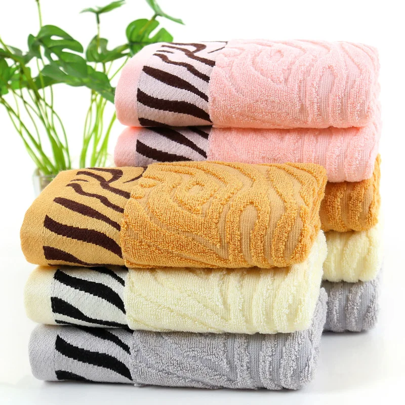 1/4/6PCS Face Towels Set 34x74cm Customized Bathroom Bamboo Fiber Hand Towels Sets Wholesale Thickened Soft Household Washcloth