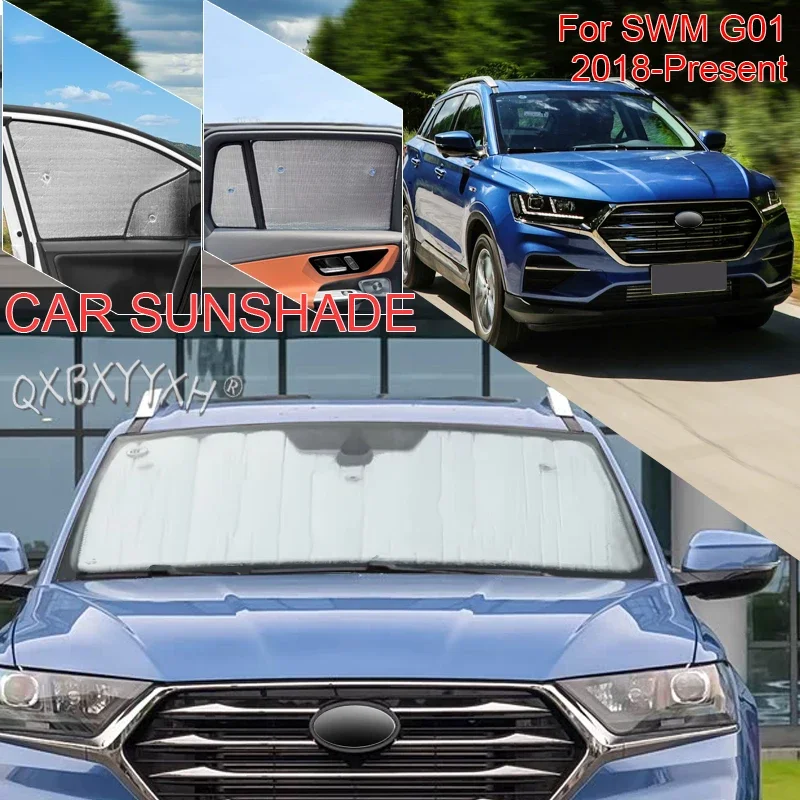 Car Aluminum Foil Foldable Sun Shade Cover For SWM G01 2018-Present Auto UV Heat Insulation Windshield Sunshades Accessory