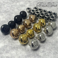 High Quality Watch Parts Silver/ Gold/ Black/ Rose Gold Logo S Watch Crown And Without S Crown For NH34 NH35 NH36 Movement