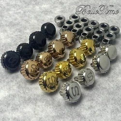 High Quality Watch Parts Silver/ Gold/ Black/ Rose Gold Logo S Watch Crown And Without S Crown For NH34 NH35 NH36 Movement