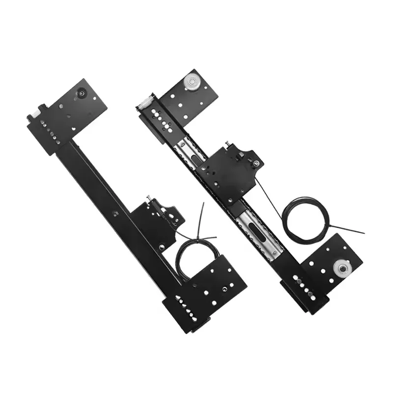 Concealed Folding Pivot Door Hardware Retractable Side Mount Insert Pocket Door System For Wardrobe Cabinet Invisible Mechanism