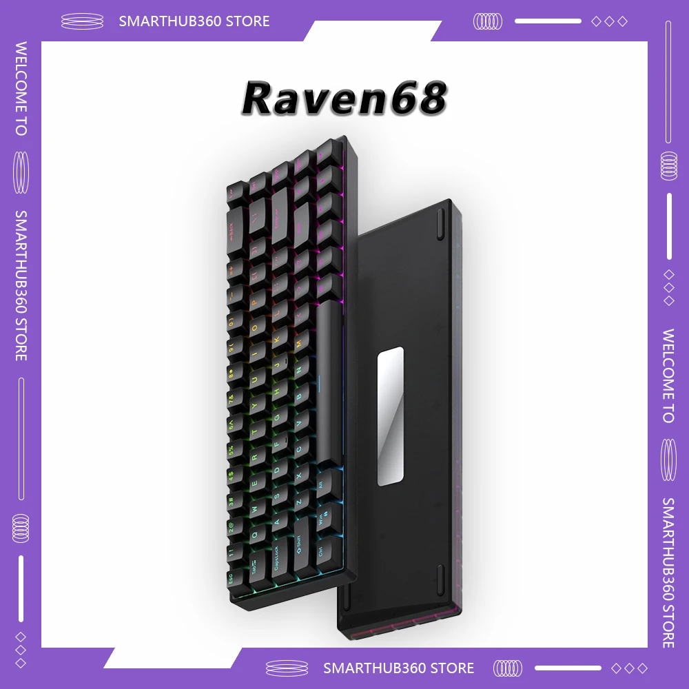 

Teamwolf Raven68 Magnetic Switch Gamer Keyboard Wired 68keys Mechanical Rgb Fps Gaming Keyboard Keyboards Quick Trigger Hot Swap