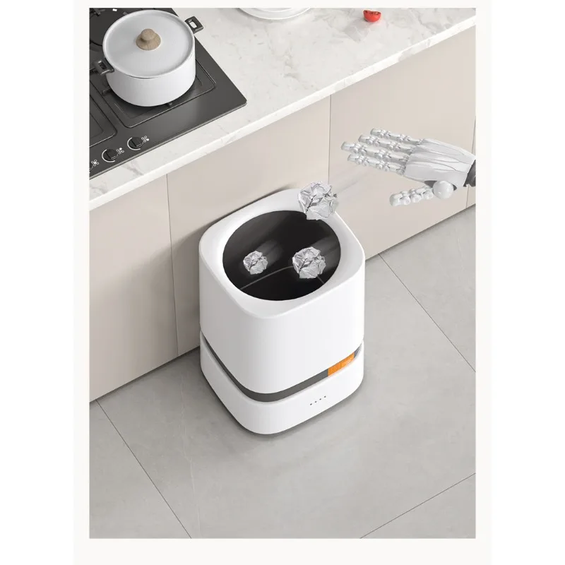 

Smart Bathroom Trash Can Automatic Bagging Bin Automatic Sensor Bedroom Office Kitchen Accessories Wastebasket Bin 15L