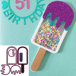 Nowe lody Popsicle cięcie metalu die kwiaty mold scrapbooking dekoracyjna tłoczona dekoracja albumu fotograficznego tworzenie kartek DIY