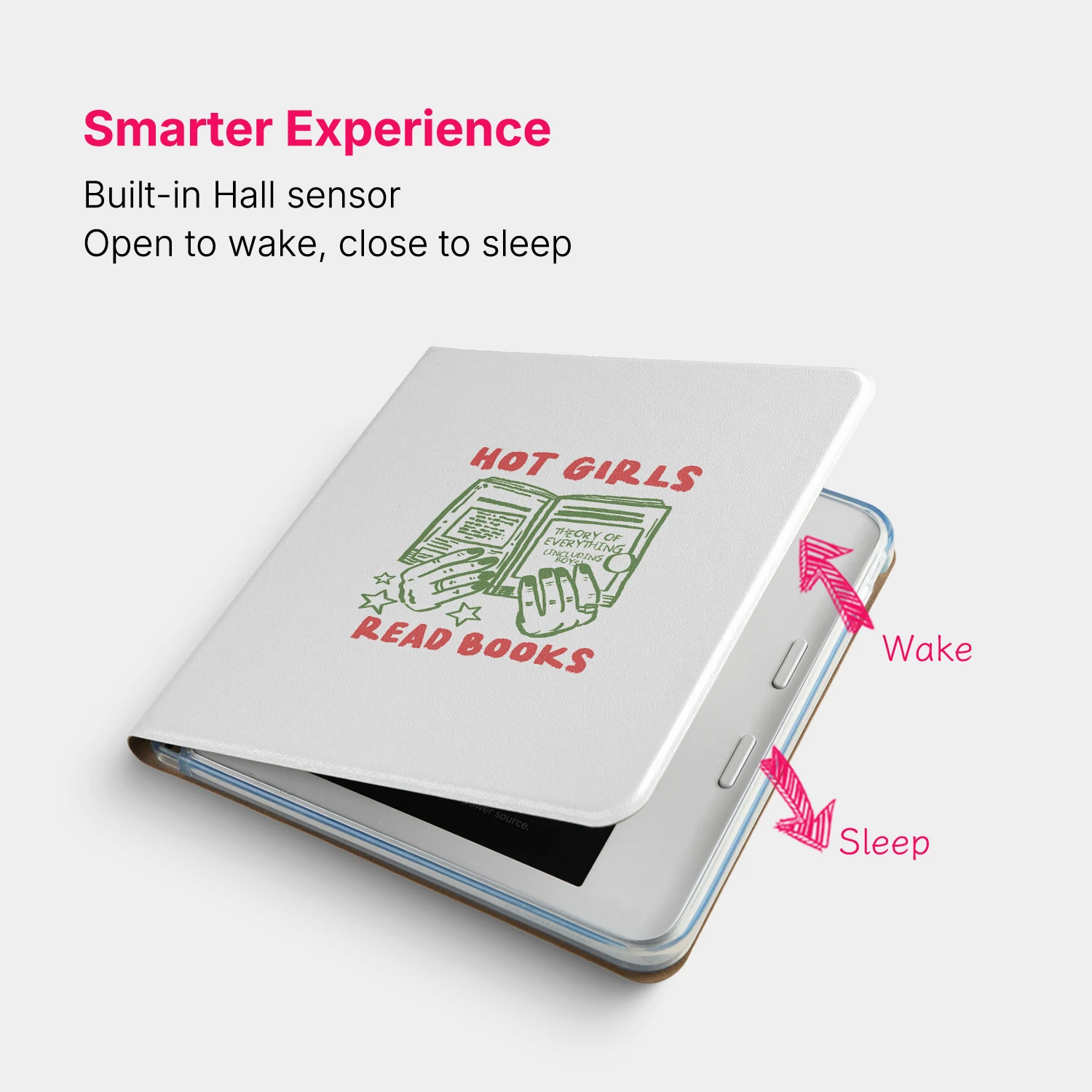 Etui Murmole do Kobo Libra Colour Kobo Libra2, odłączane magnetyczne etui, akrylowa przezroczysta tylna obudowa, funkcja usypiania, cytaty. — zdjęcie produktu 6