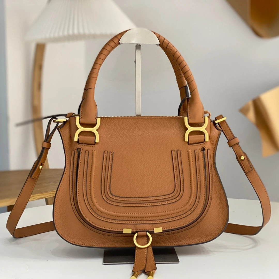 Hochwertige Echte Leder-Satteltasche Vintage Rindsleder Umhängetasche Große Kapazität Retro Handtasche Umhängetasche für Damen