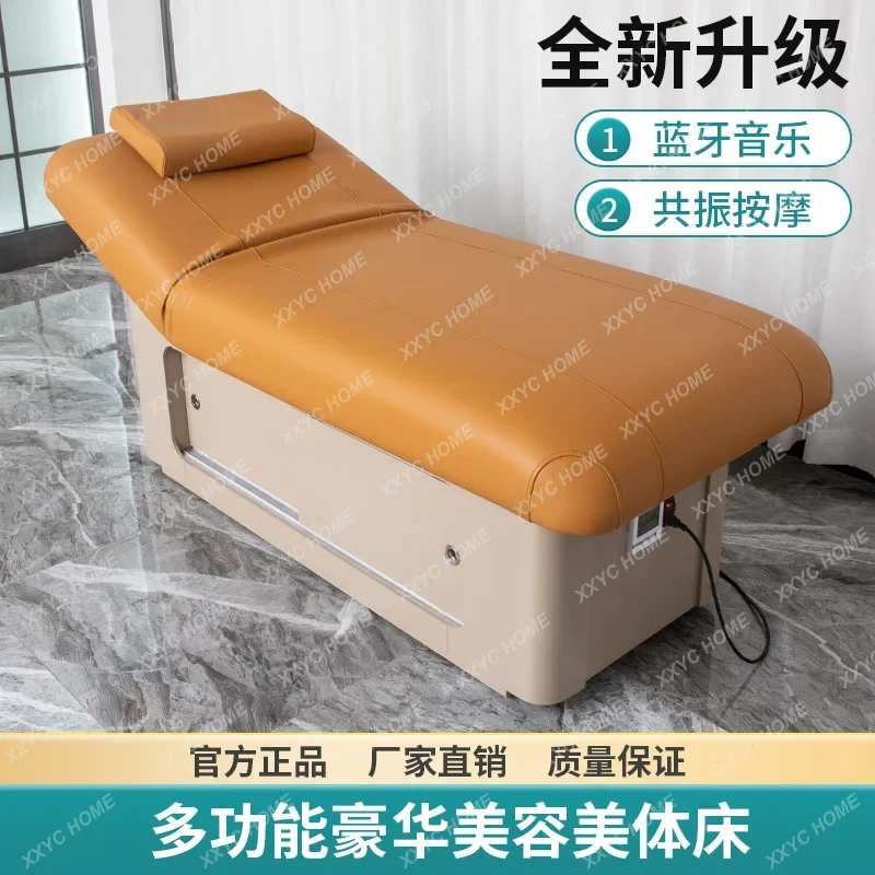 Electric beauty music pulse vibration massage table relaxation immersion VIP beauty lift