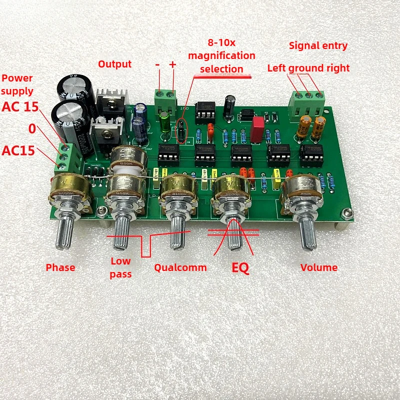 BO panneau frontal panneau de tonalité passe-bas filtre canon égalisation dynamique fièvre