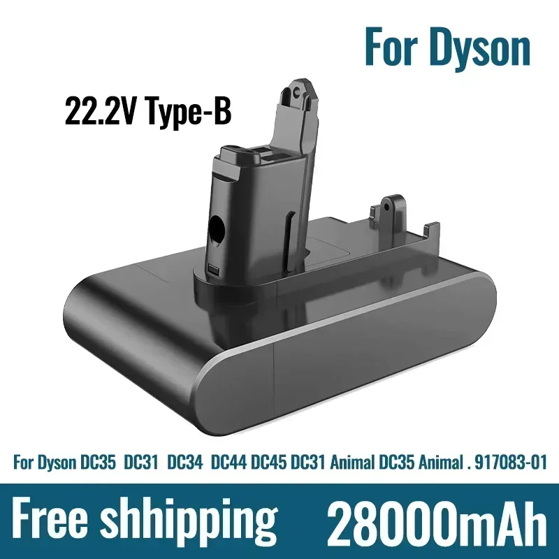 Nova substituição original 22.2v b 28000mah dc31 tipo-b bateria para dyson dc31 dc31b dc35 dc44 dc45 bateria de ferramenta elétrica portátil