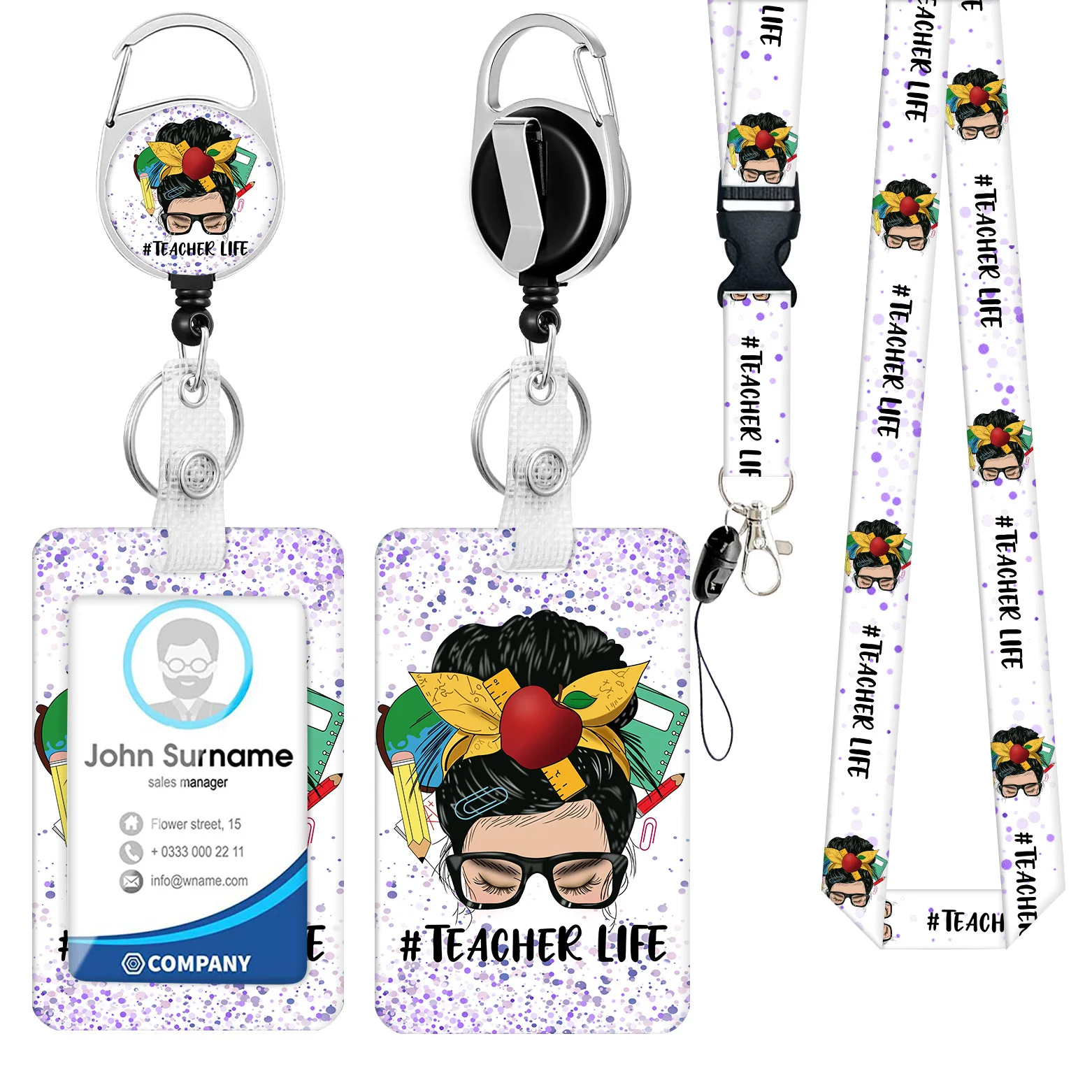 Color Butterflies Lanyard For Keys Neck Strap Id Card Badge Holder Retractable Badge Reel Hang Rope Key Chain Key Holder Rings