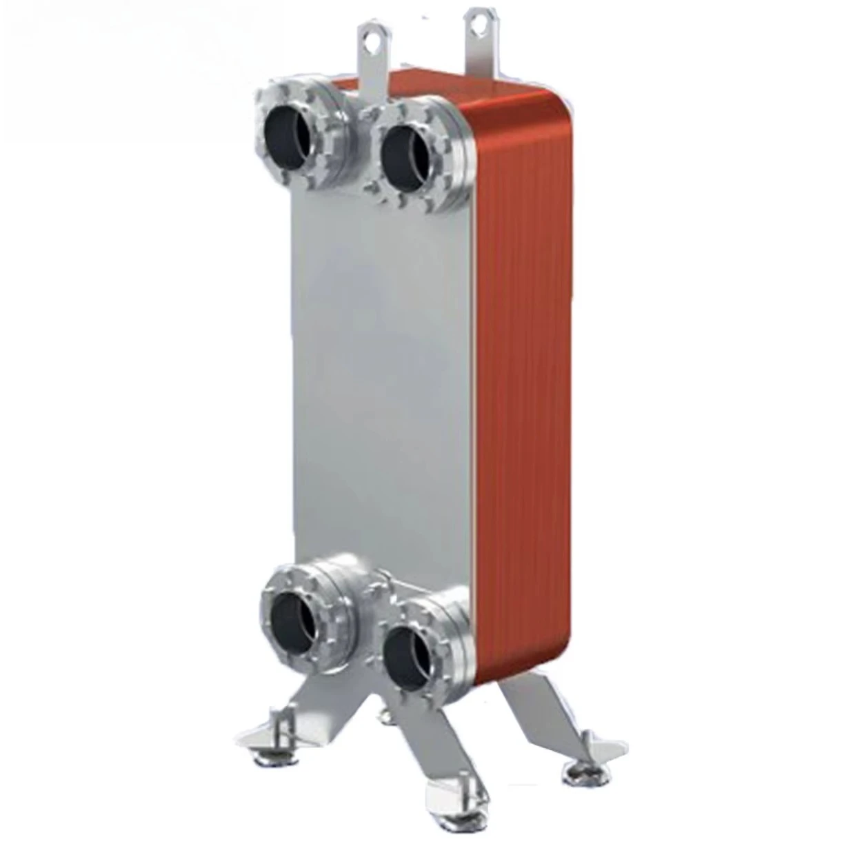 Refrigerant R22, R404A, R410A condenser centralized heating copper brazed plate heat exchanger