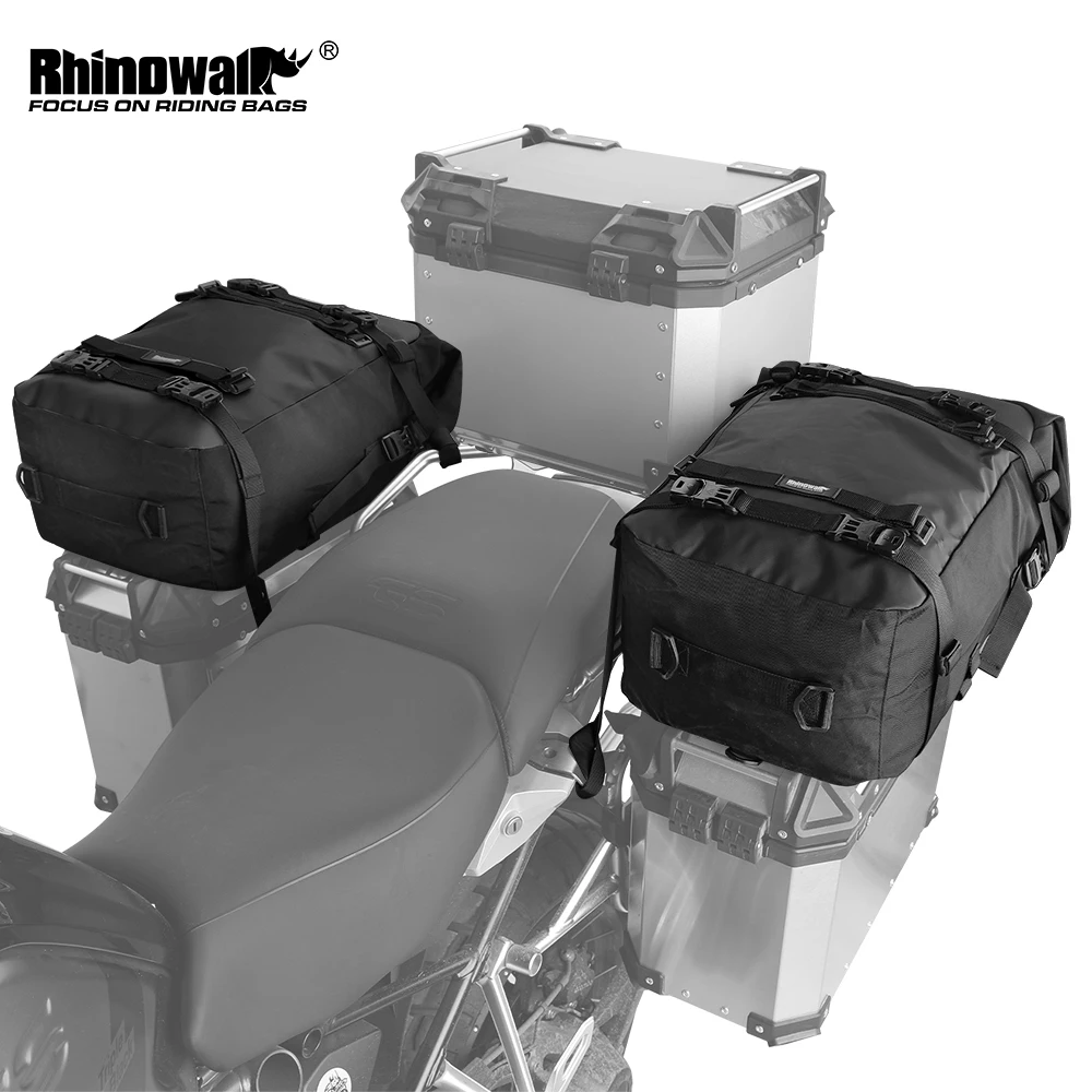 Rhinowalk Motorcycle Side Box Top Pannier Bag Waterproof 10L-30L Luggage Bag For BMW Storage Case Top Saddle Rear Seat Bag 1PC