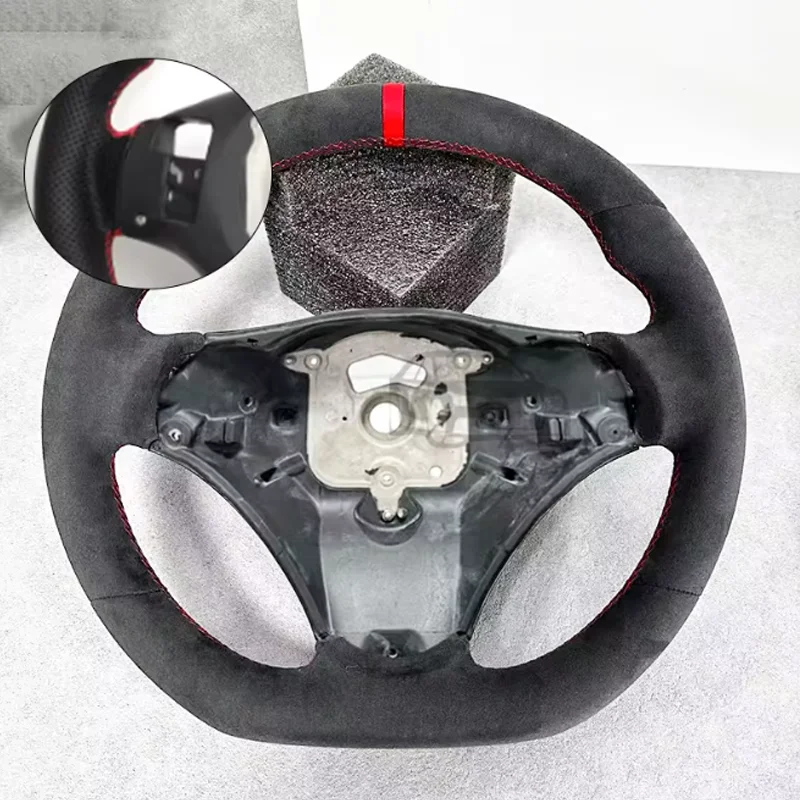 Suitable for BMW E90 E91 E92 E93 E87 E8X E82 steering wheel, all plush flat bottomed steering wheel image 3