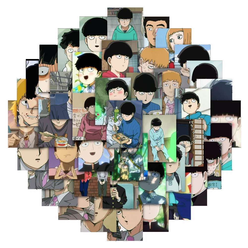 10/30/60pcs Shigeo Reigen Mob Psycho 100 Anime Stickers Funny Suzuki Touichirou Sticker Laptop Notebook Cartoon Graffiti Decals