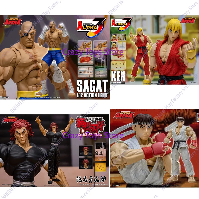 Figura de acción original Storm Toy 1/12 en stock: Sagat, Ryu, Hanma, Yujiro, Ken de Street Fighter Alpha 3, Storm Arena