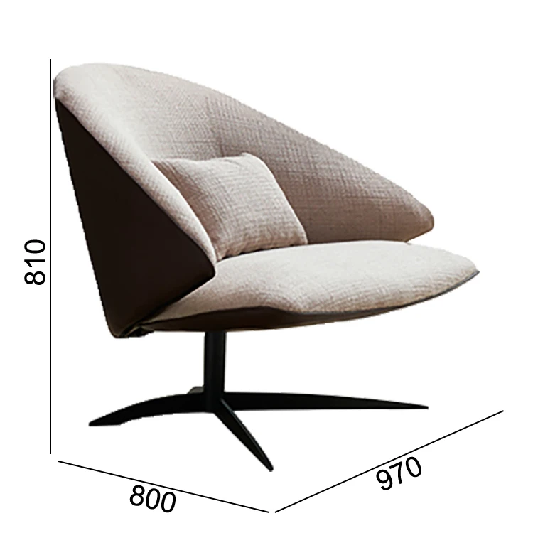 Modern Design Living Room High Density Foam Solid Steel Feet Fabric Arm Chair