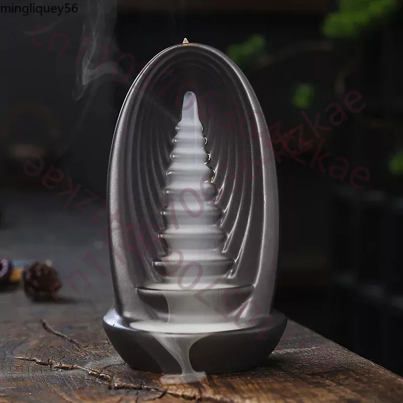 

Декоративная курильница-водопад из фиолетовой глины для дома, для использования в помещении