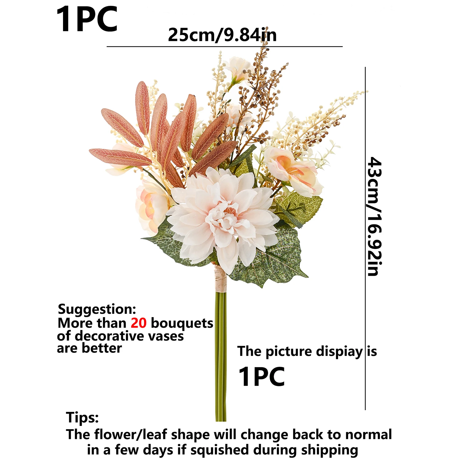 Künstliche Blumen, Seiden-Dahlie, Kamelie, Kugel-Chrysanthemen, für Zuhause, Zimmer, Tisch, Hochzeitskranz, künstliche Pflanzen, Vasen-Dekoration, Garten, DIY-Geschenke – Detail 8
