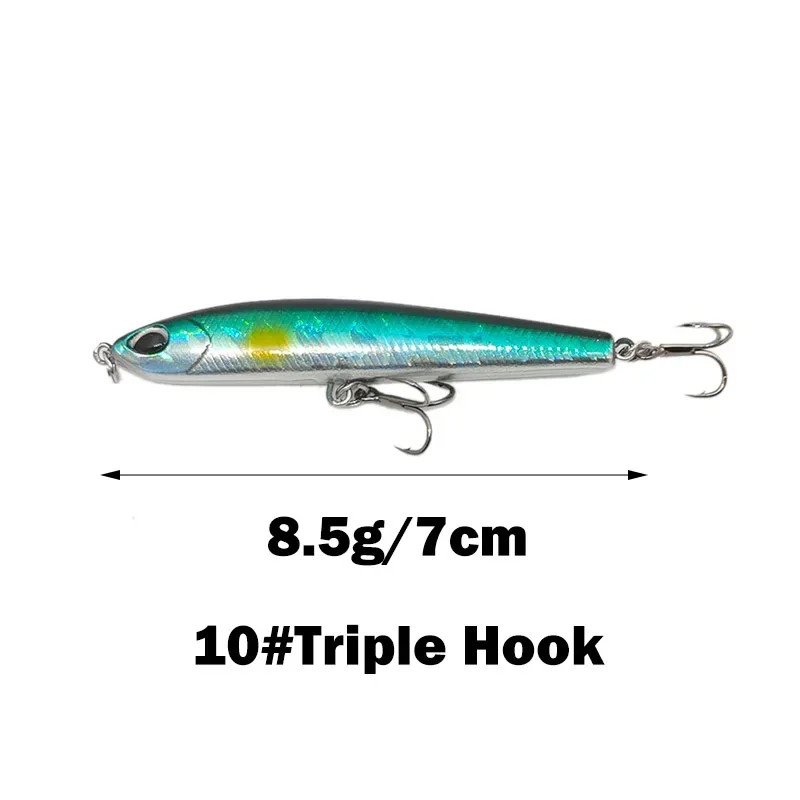 New High Quality Thrill Stick Fishing Lure 7cm 8.5g Sinking Pencil Long casting Shad Minnow Artificial Bait Pike Lures Tackle