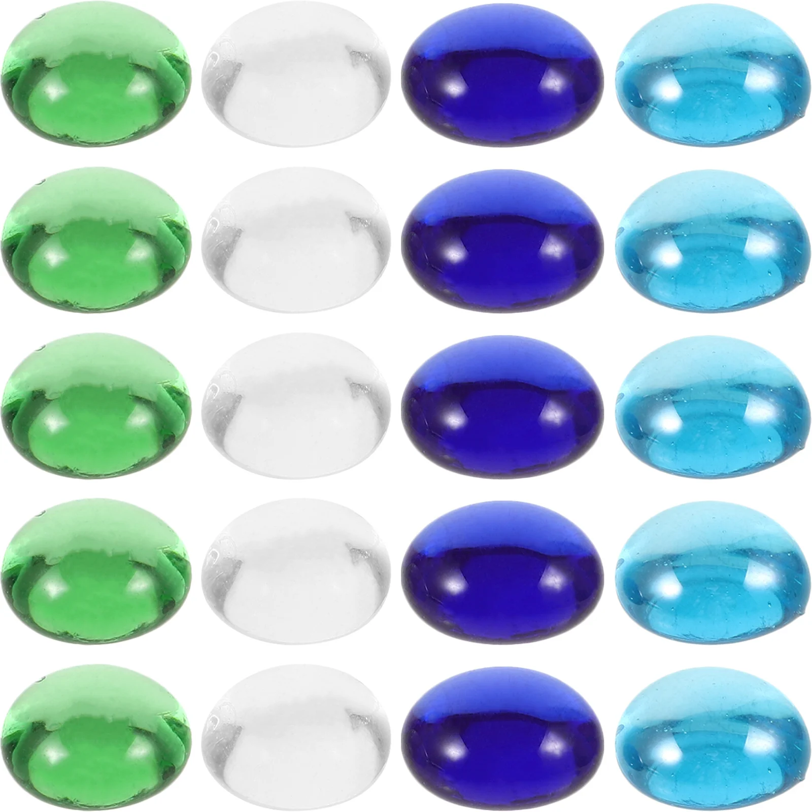 ลูกปัดแก้วหลากสี 1 ชุด ไม่มีขอบหยาบ ผิวเรียบ สำหรับตกแต่งตู้ปลา กระถางบอนไซ แจกันดอกไม้ จัดสวน งาน DIY