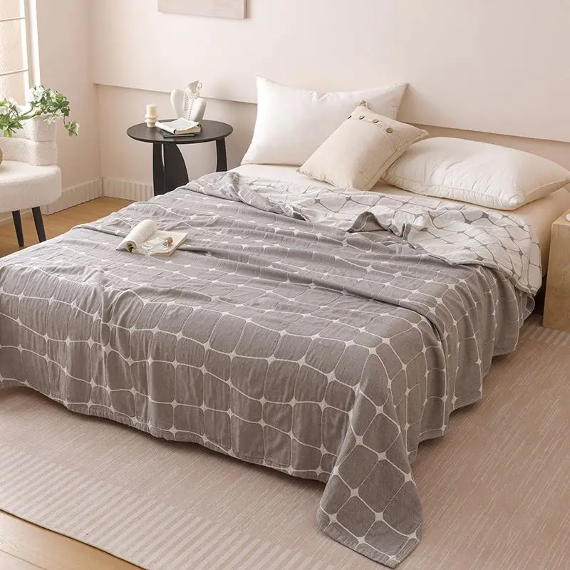 Summer Pure Cotton Gauze Towel Quilt Blanket Office Sofa Nap Bed Blanket Breathable And Comfortable Pure Cotton Gauze Blanket