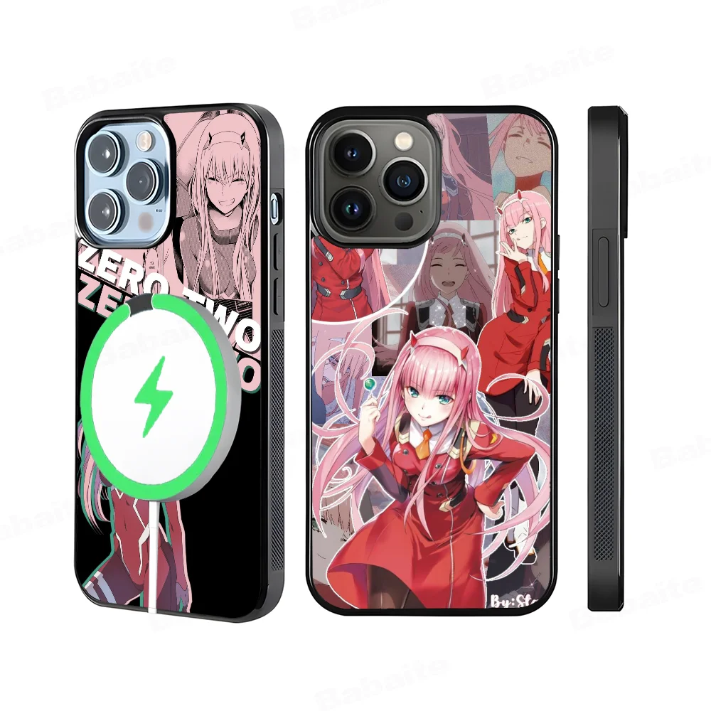 DARLING FRANXX Zero Two Phone Case Magnetic Case For IPhone 16 14 13 12 11 15 Pro Max Plus For Magsafe Wireless Charge Cover