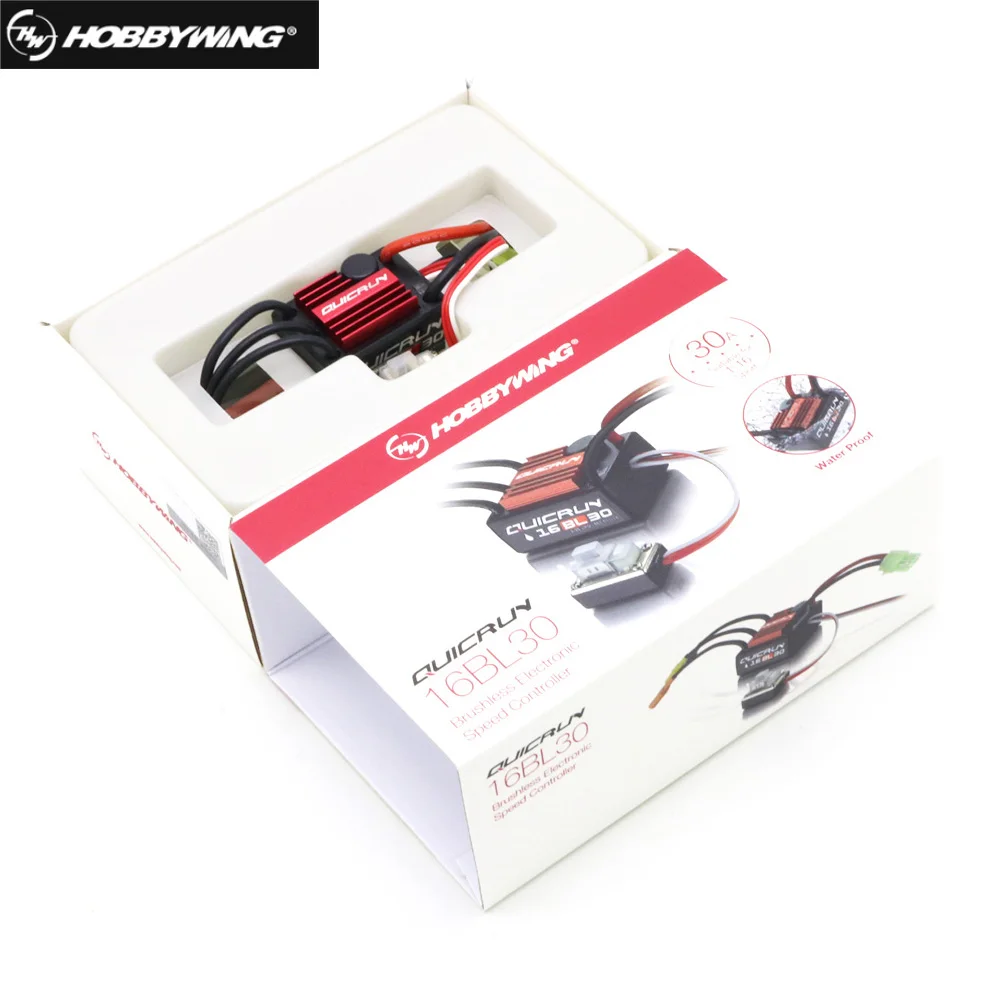 Hobbywing QuicRun 16BL30 30A ESC Tanpa Sikat untuk Mobil RC 1/16 On-Road / Off-Road / Buggy /Monster