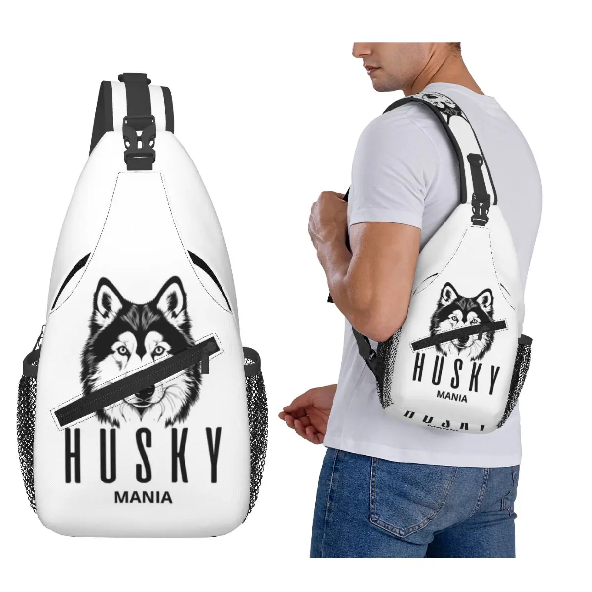 

SIBERIAN HUSKY MANIA нагрудная сумка мужской рюкзак через плечо нагрудная сумка дорожный походный рюкзак сумка на плечо