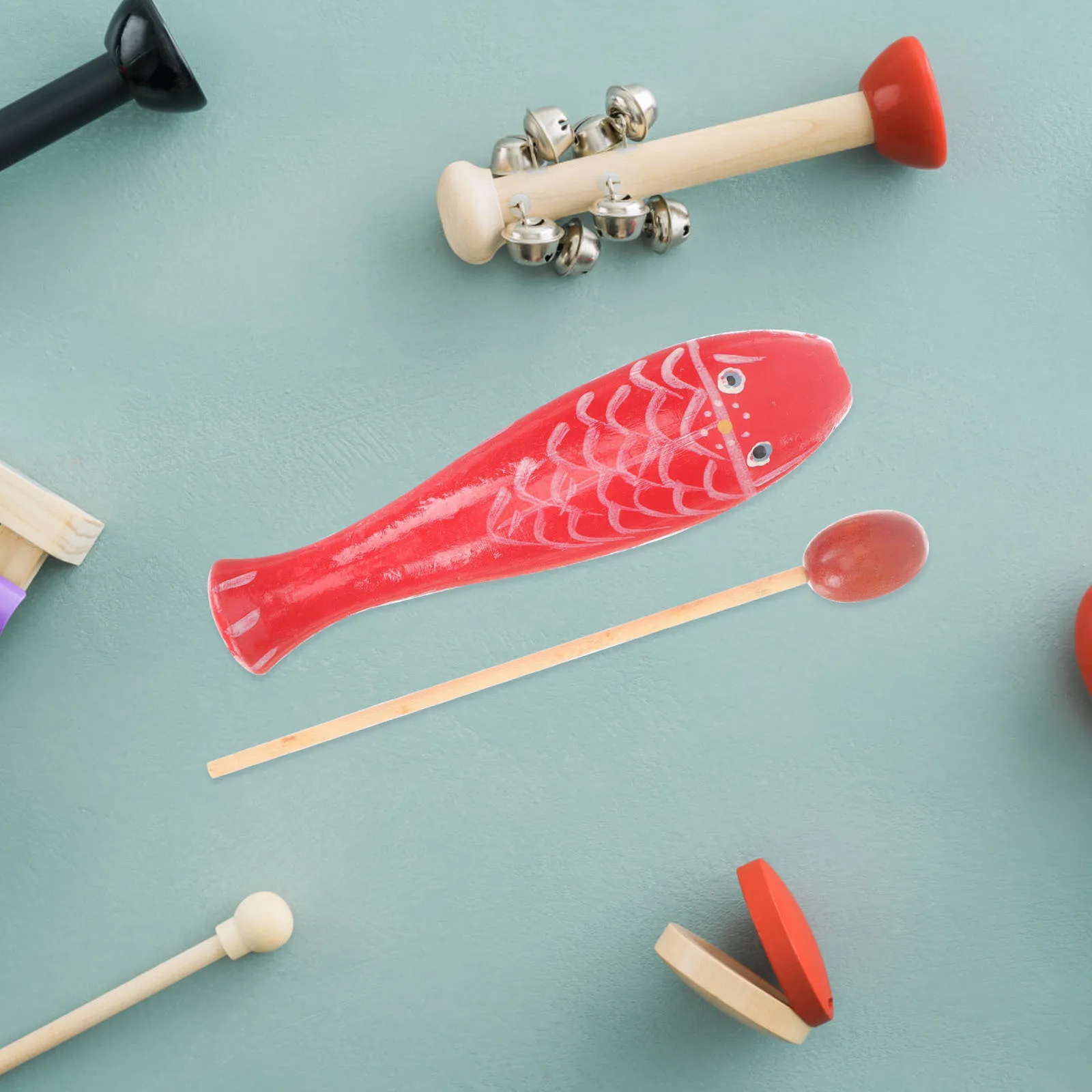 

Wooden Fish Made Of Natural Wood Durable Kids Percussion Instrument Educational Musical Instrument For Children Baby