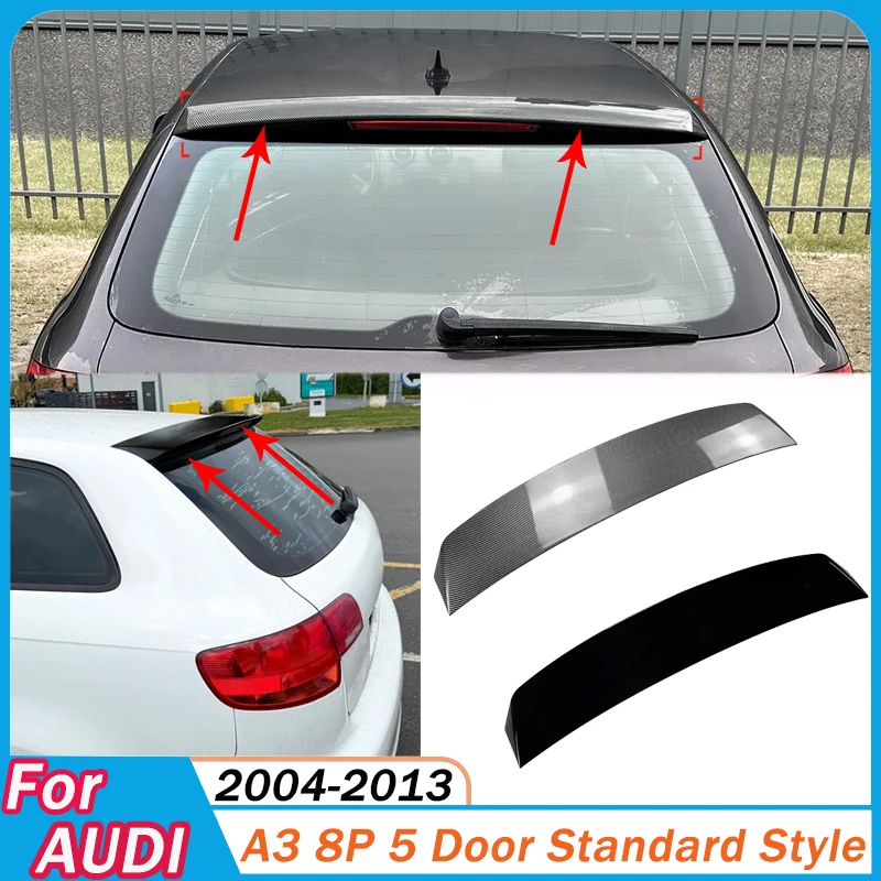 

Для Audi A3 8P 2004-2013 5-дверный стандартный стиль багажника автомобиля на крышу задний хвост крыло спойлер модификация губ внешний комплект кузова тюнинг