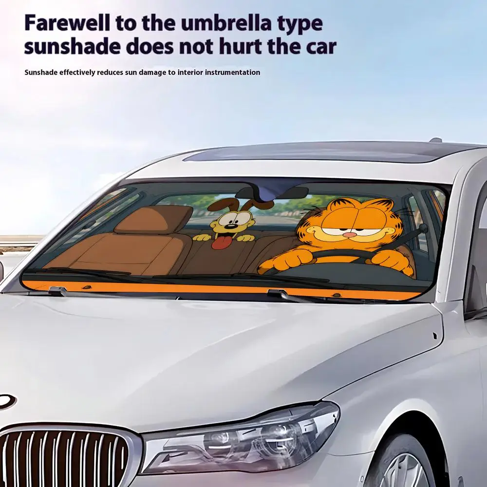 Garfiels Sun Visor Retractable Car Sun Visor Anti-Glare UV Protection Front Window Sunshade