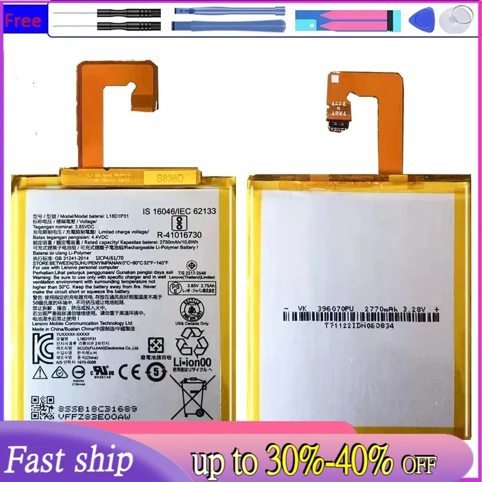 L15D1P32 L16D1P34 L18D1P31 L18D1P32 Battery For Lenovo Tab3 8Plus TB-8703F/N PB1-750N Tab4 TB-8504N Tablet M10 TB-X605L TB-X505X