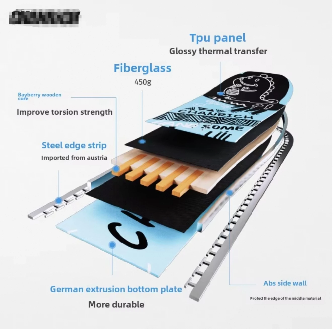 جميع ألواح التزلج على الجليد متعددة الألوان لرياضات الشتاء من ماونتن فري ستايل للبالغين #2