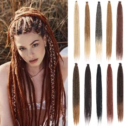 Synthetische Dreadlock-Verlängerungen 10 Root/Pack Hippie Single Ended Dreads Ombre Loc-Verlängerungen 24/30 Zoll Reggae-Stil Häkelhaar