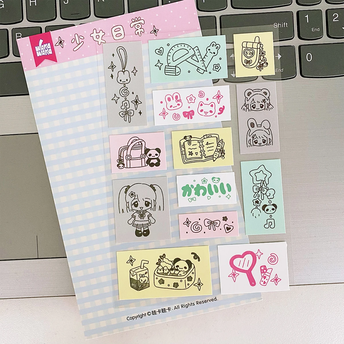 Kawaii Deco Set stiker hewan lucu untuk buku tempel stiker stasioner untuk seni Diy jurnal perencana dekorasi