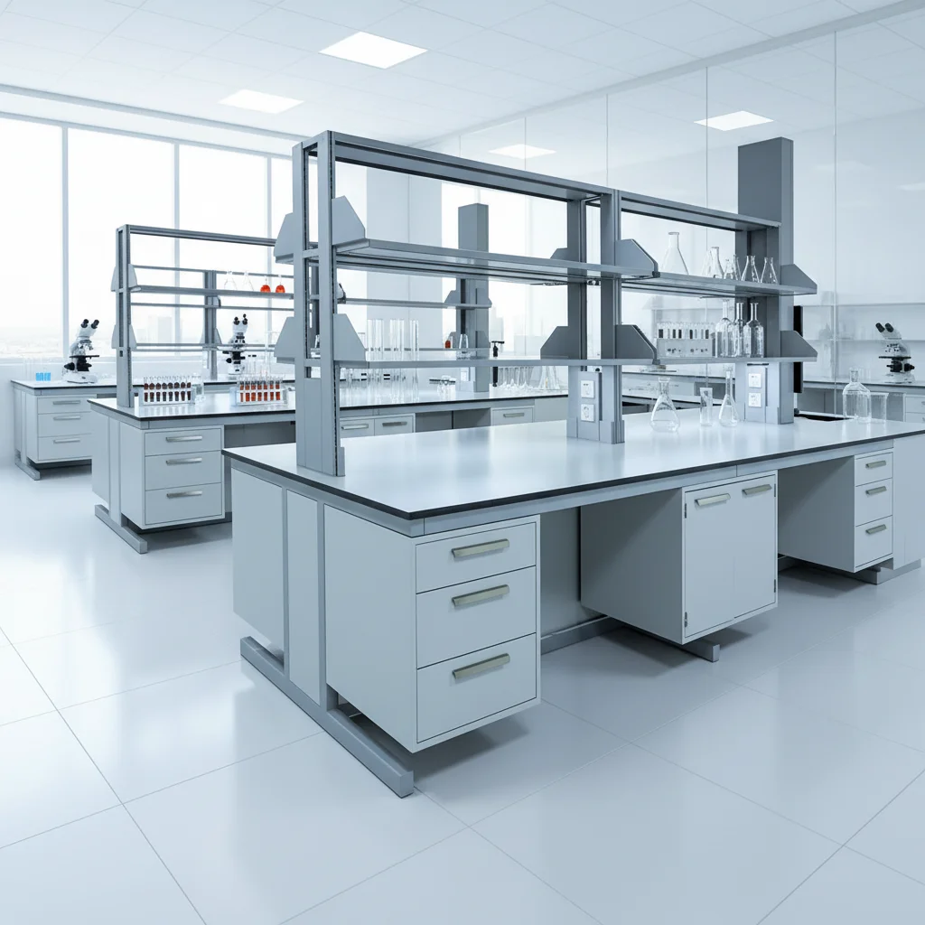High Quality Bench Workstation Hospital Steel Lab With School Work Table Bench Lab Furniture