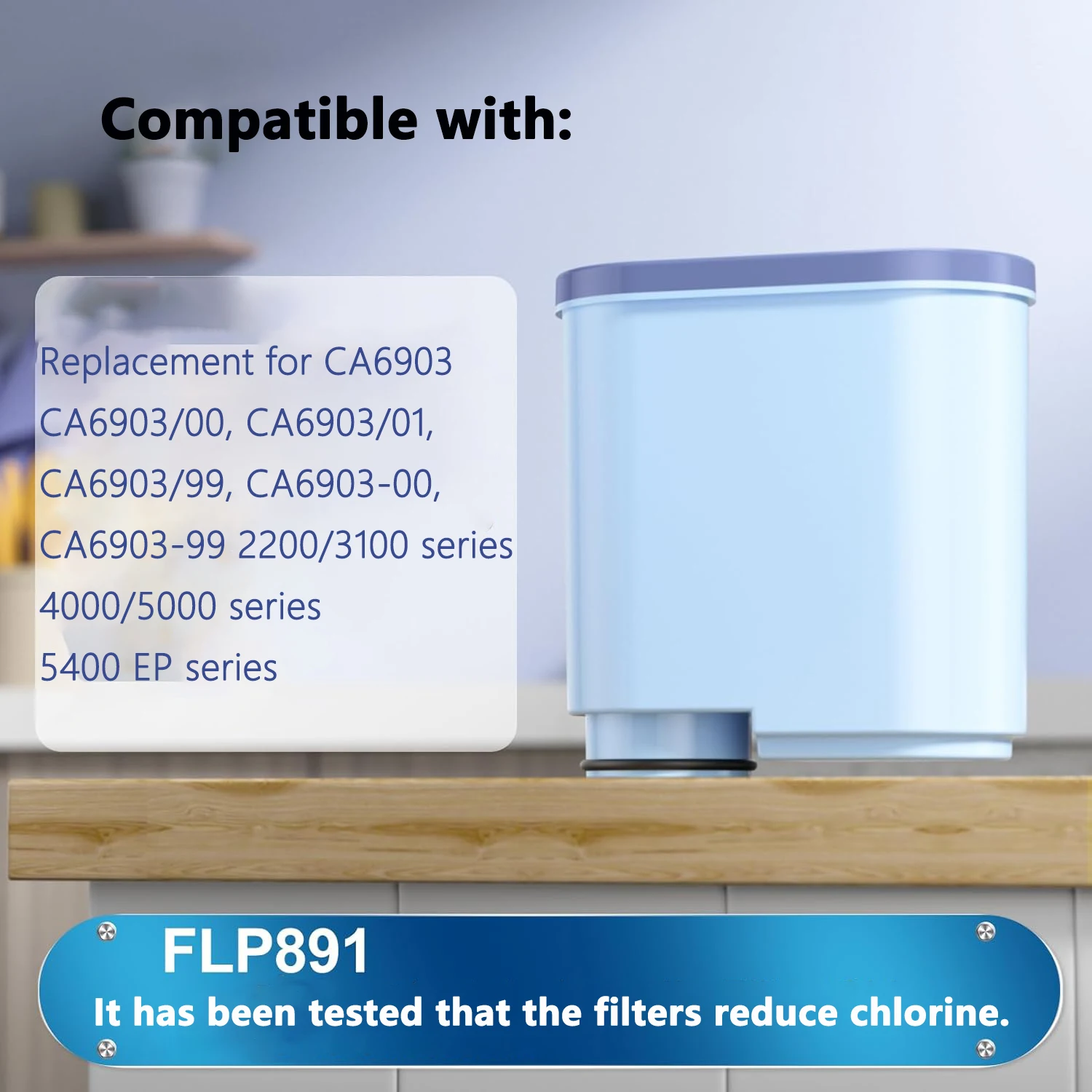 /2/4 Pack CA6903 Coffee Filter Compatible with Philips AquaClean, Aqua Clean Dedicated Anti-Lime Calc and Water Filter for Supe view 6