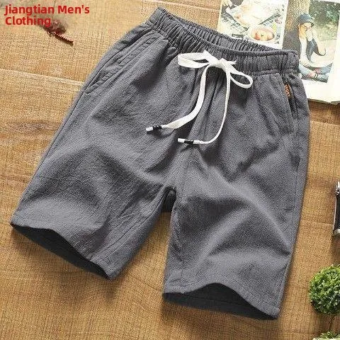 

Quick Dry Breathable Cotton Casual Shorts Men's Stylish Korean Version Summer City Walk mid Waist Low Waist Polyester Shorts