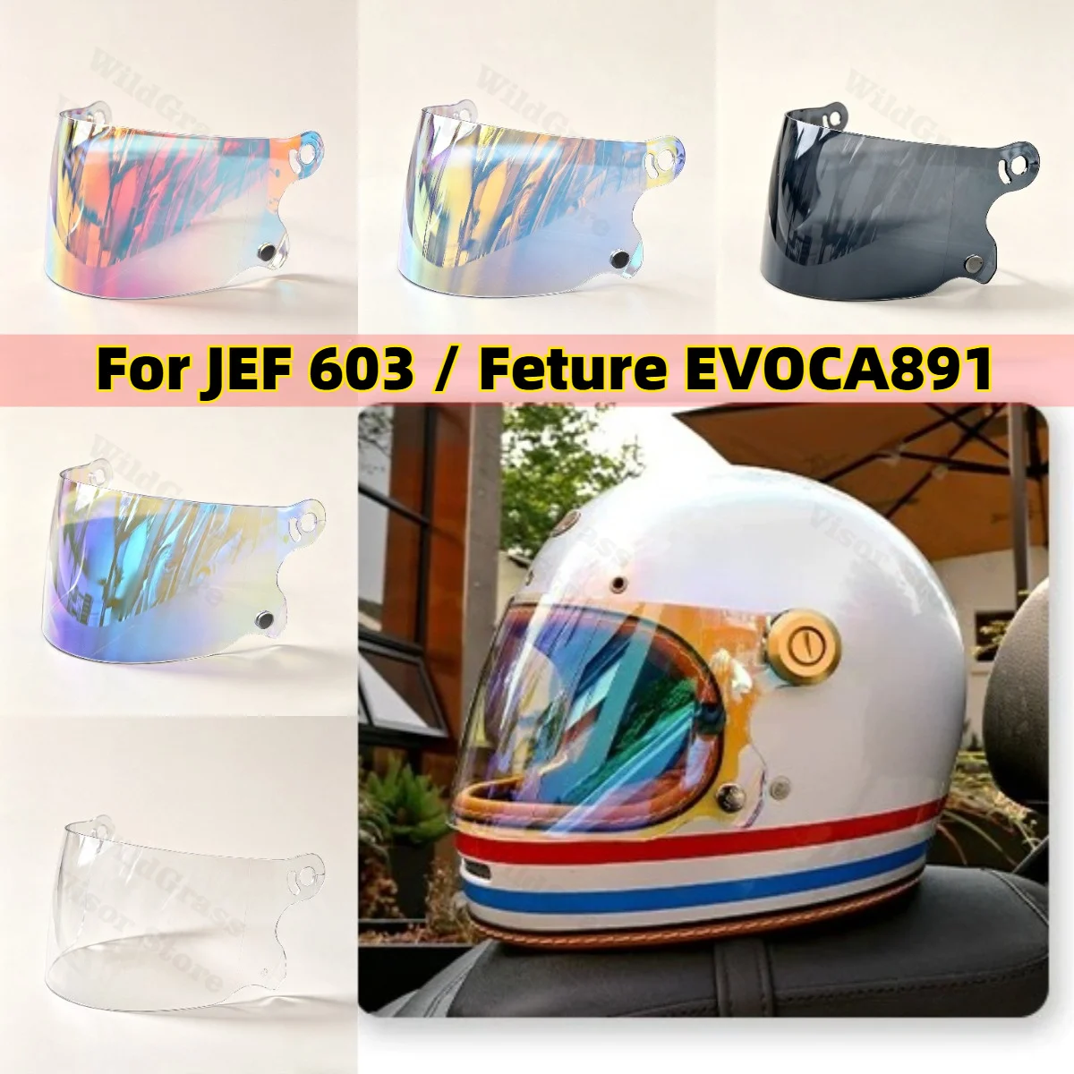 jef-603-ヘッドウェアレンズ用、feture-evoca891-ハード-pc-装飾交換用フィッティングと互換性があります。