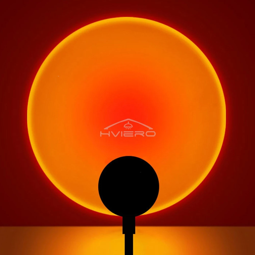LED Sunset Lamp Nightlight USB Projector Birthday Party Decoration Mood Lights Bedroom Living Room Wall Photography Multipurpose